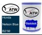 Preview: Honda, Nelson Blue, B21M: 500ml Lackdose, von ATW Autoteile West.